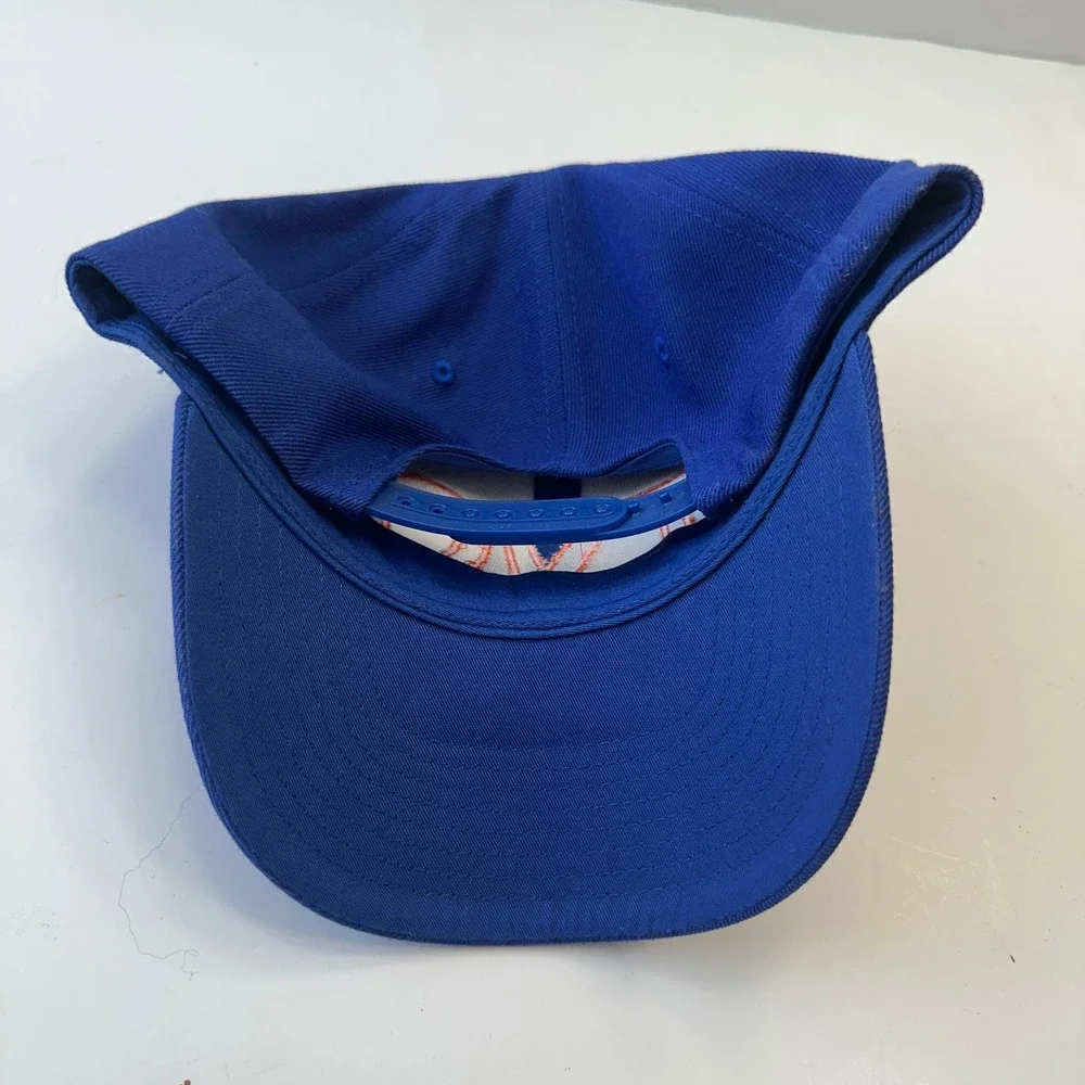 TVO Snapback Hat‎ Adult Blue Orange Embroidered Logo Baseball Cap Wool Blend